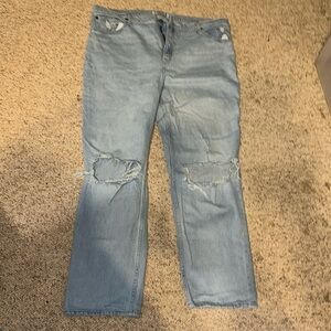 abercrombie curve love 90’s straight ultra hi rise